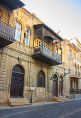 Fototapeta na wymiar The ancient street of Old Town (Icheri Sheher) in Baku, Azerbaijan