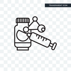 Syringe vector icon isolated on transparent background, Syringe logo design