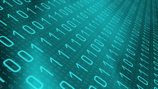 Cyberspace ai data processing, website live transmission binary code