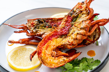 grilled lobster steak
