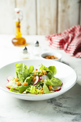 Pickled vegetables salad with hot chili oil