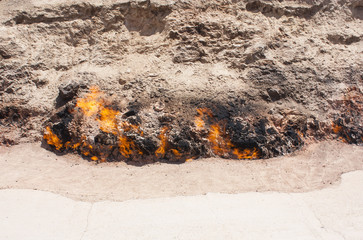 Burning Mountain (Yanardag) near Baku, Azerbaijan