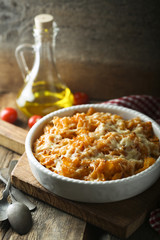 Homemade pasta bake