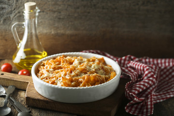 Homemade pasta bake