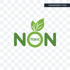 non toxic vector icon isolated on transparent background, non toxic logo design
