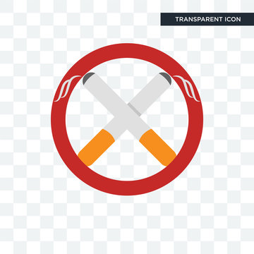 non smoking vector icon isolated on transparent background, non smoking logo design