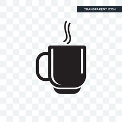 Hot drink vector icon isolated on transparent background, Hot drink logo design