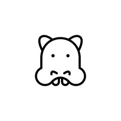 hippopotamus icon vector