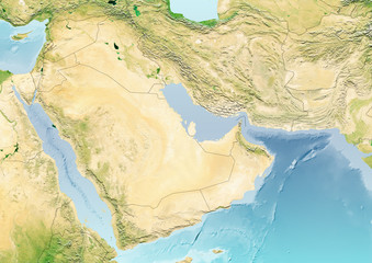 map of the strait of hormuz and coastal states