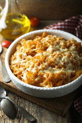 Homemade pasta bake