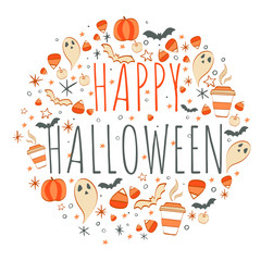 Happy Halloween background design vector illustration