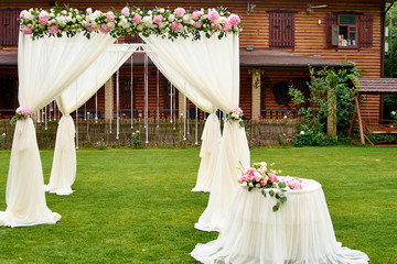 wedding wedding ceremony arch outdoors