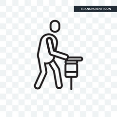 Driller vector icon isolated on transparent background, Driller logo design