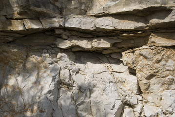 Kalkstein, Wand, Ausschnitt, Abrisskante, schroff