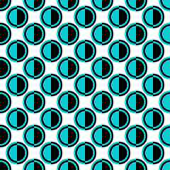 Seamless geometric circle pattern design background - colored vector illustration