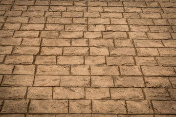 Cement brick floor