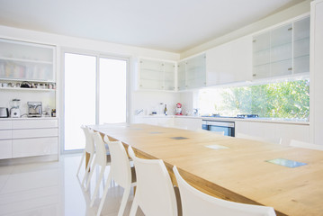 Modern kitchen clean interior design