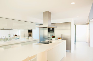 Modern kitchen clean interior design