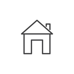 Home Button outline icon. linear style sign for mobile concept and web design. Home page simple line vector icon. Symbol, logo illustration. Pixel perfect vector graphics