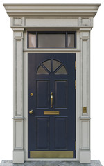 Classic door with a wreath