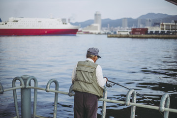 Obraz premium 釣りをする人