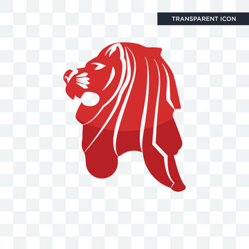 Singapore Lion Vector Icon Isolated On Transparent Background, Singapore Lion Logo Design