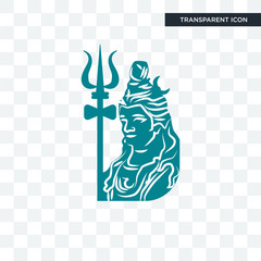 lord shiva vector icon isolated on transparent background, lord shiva logo design