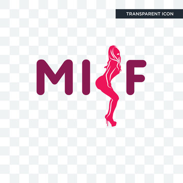 milf vector icon isolated on transparent background, milf logo design
