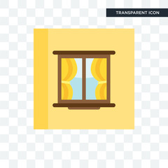 Window vector icon isolated on transparent background, Window logo design