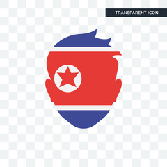 Obraz premium North korea vector icon isolated on transparent background, North korea logo design
