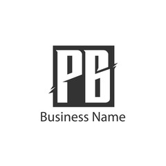 Initial Letter PB Logo Template Design
