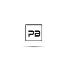 Initial Letter PB Logo Template Design