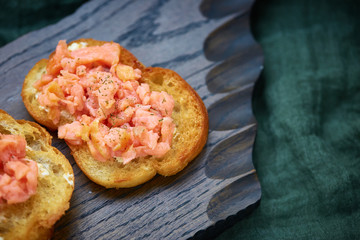 a sandwich with  salmon