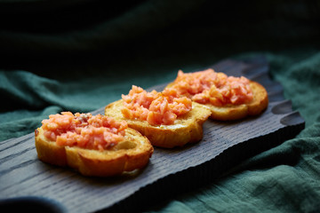 a sandwich with  salmon