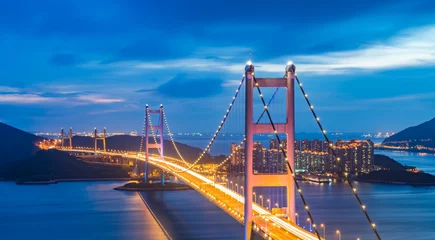 Photo sur Plexiglas Pont du Golden Gate Hong Kong Tsing Ma Bridge