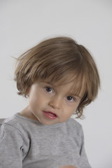 Naklejka premium portrait of a baby, head and shoulders