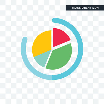 Pie Chart Vector Icon Isolated On Transparent Background, Pie Chart Logo Design