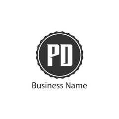 Initial Letter PD Logo Template Design