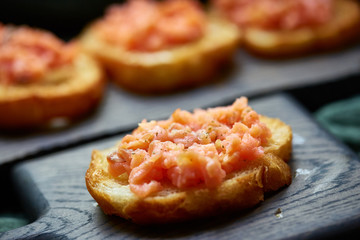 a sandwich with  salmon