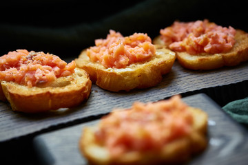 a sandwich with  salmon