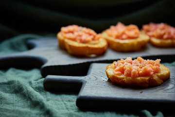 a sandwich with  salmon