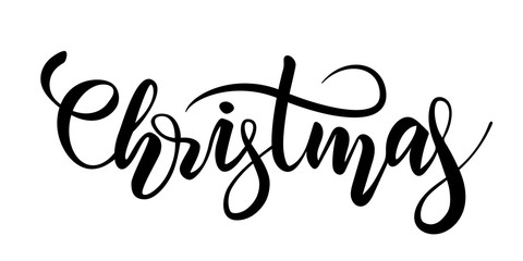 Сhristmas Lettering on white