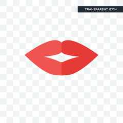 Mouth vector icon isolated on transparent background, Mouth logo design