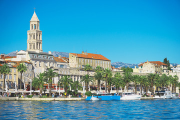 Beautiful view of the old town Split in Croatia.