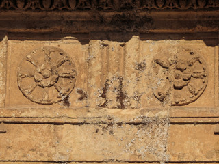 Roman bas-relief on the wall