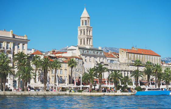 Beautiful view of the old town Split in Croatia.