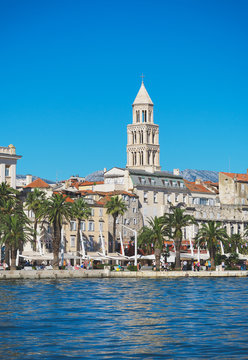 Beautiful view of the old town Split in Croatia.