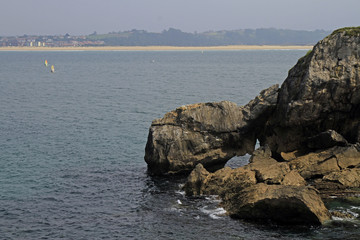 seascape at coast of spanish city Santander