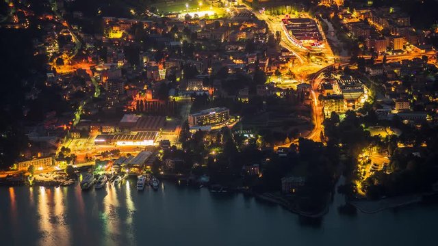 como lake aerial view from brunate  coast 