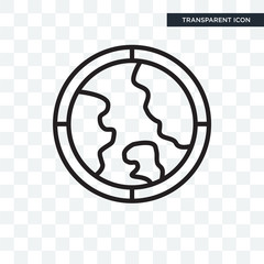 Planet Earth vector icon isolated on transparent background, Planet Earth logo design